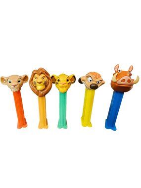 Lion King PEZ Dispenser Complete Set Of 5 Series 1 Simba Nala Mufasa Timon Pumba